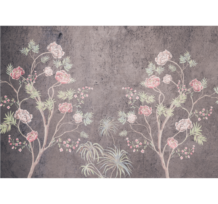 Fotomural retro árbol de rosa de estilo vintage - TenVinilo