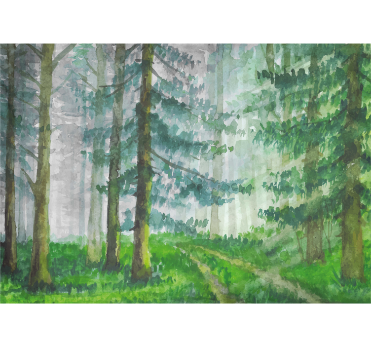 Papel mural bosque detalle del sendero forestal - TenVinilo