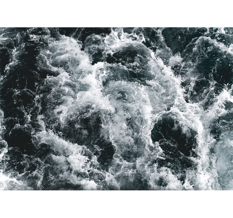 Papel mural mar olas del océano en agitación - TenVinilo