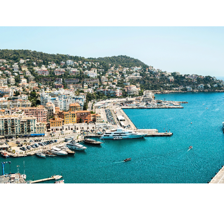 Papel mural ciudades vista de ciudad costera - TenVinilo