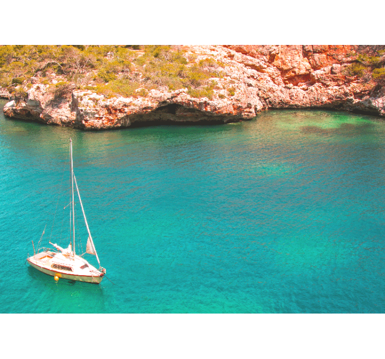 Papel mural mar barco de vela océano - TenVinilo