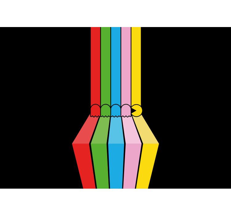 Mural graffiti trazos de lápiz coloridos - TenVinilo