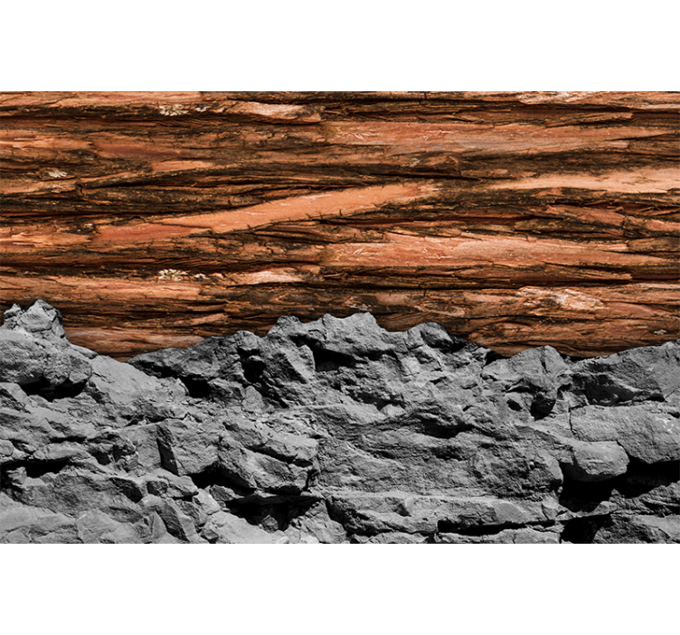 Papel mural salón capas de textura terrosa - TenVinilo