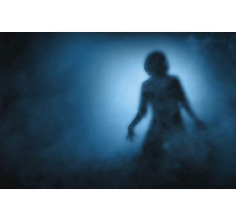 Fotomural Halloween silueta de zombie - TenVinilo