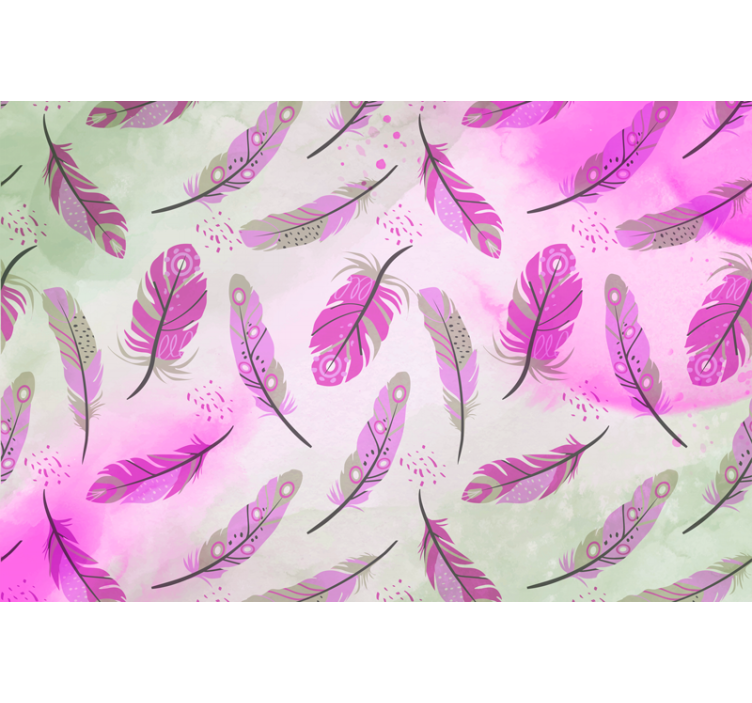 Fotomural zen plumas estilo boho - TenVinilo