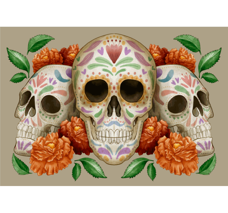 Fotomural calavera Mexicana - TenVinilo