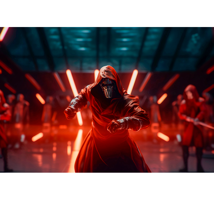 Papel mural dormitorio juvenil guerrero malvado galáctico - TenVinilo