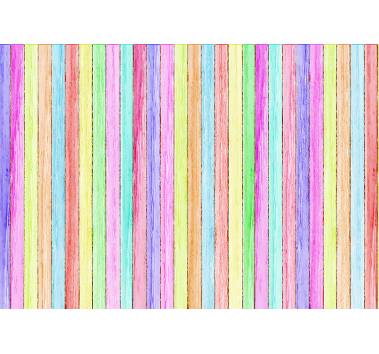 Fotomural efecto tablones de madera de colores - TenVinilo