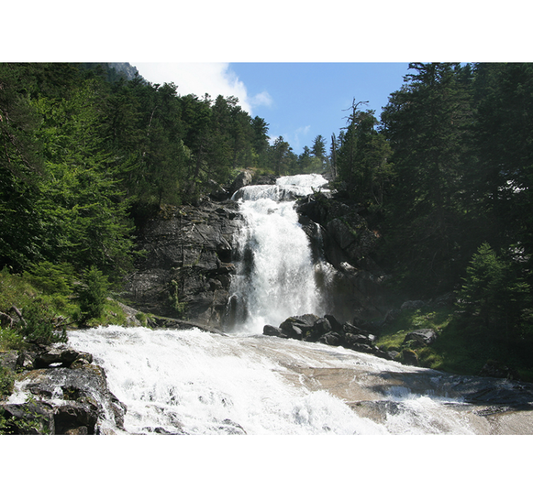 Fotomural naturaleza de cascada en bosque - TenVinilo