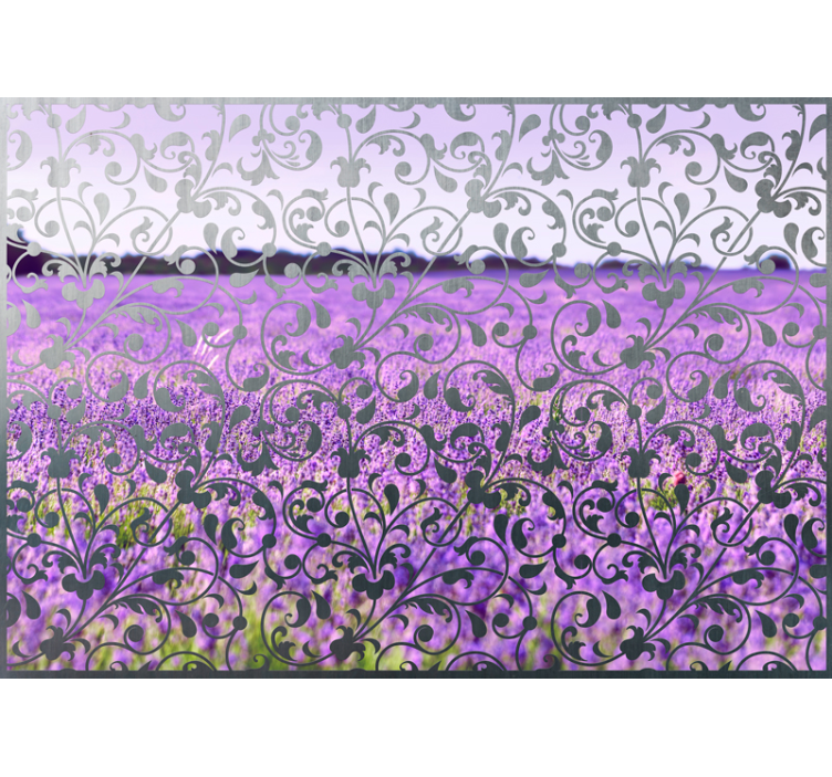 Papel mural flores patrón floral lavanda - TenVinilo