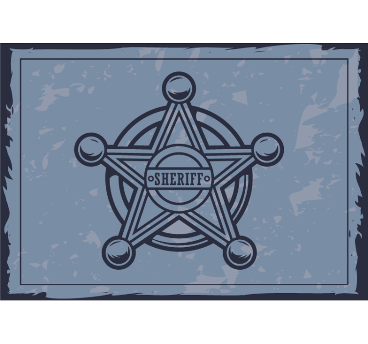 Papel mural gente set de insignias de sheriff - TenVinilo