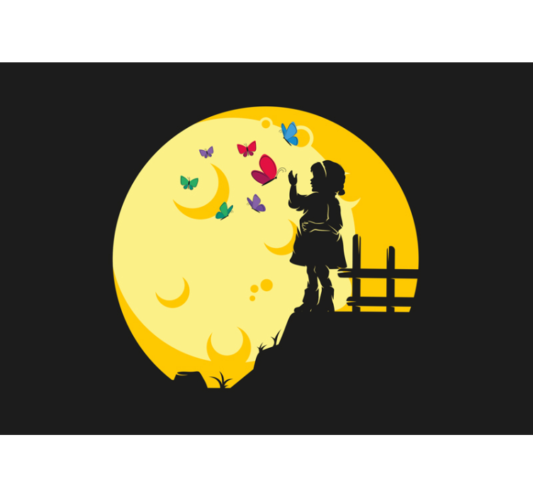 Papel mural para bebé siluetas de mariposas - TenVinilo