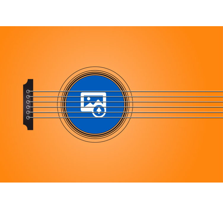 Fotomural personalizable de guitarra con foto - TenVinilo