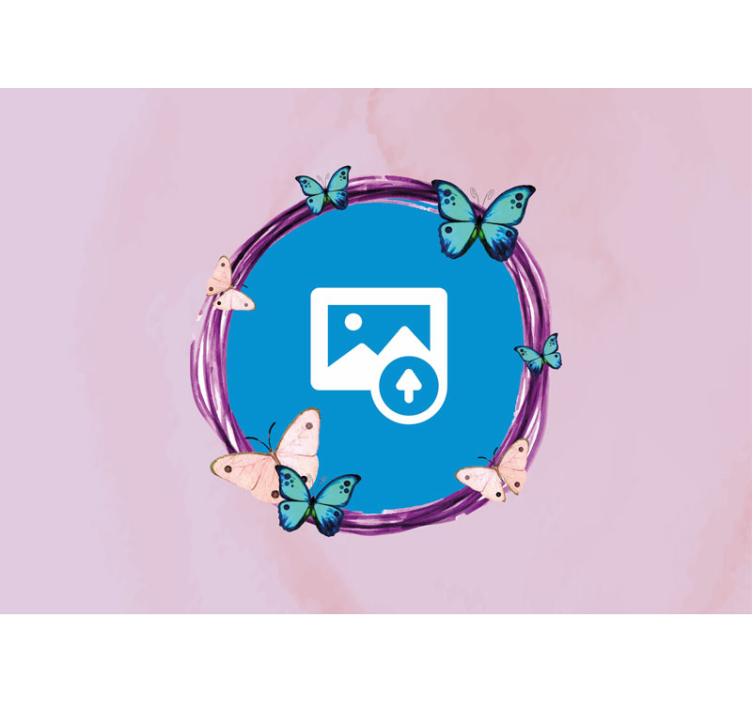 Papel mural flores girasoles acompañados de mariposas - TenVinilo