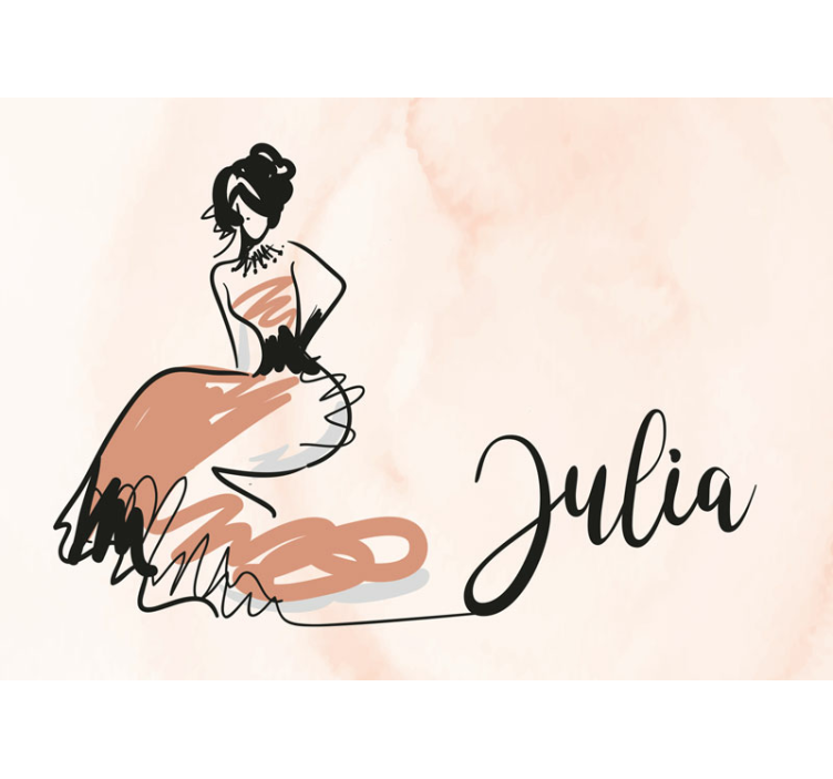 Mural de arte dibujo de moda elegante - TenVinilo