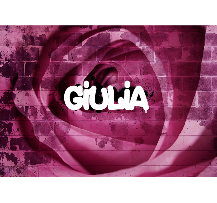 Papel mural flores diseño de rosa personalizado - TenVinilo