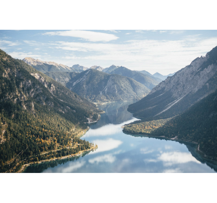 Papel mural paisajes majestuosa vista a la montaña - TenVinilo