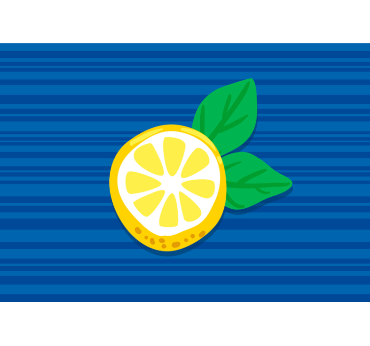 Papel mural comedor arte de rodajas de limón - TenVinilo