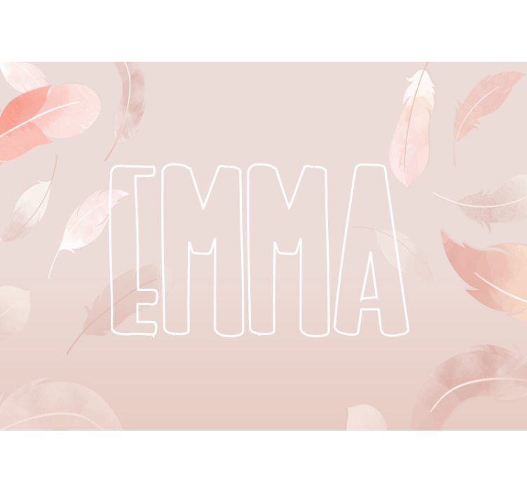 Papel mural para bebé con nombre personalizado - TenVinilo