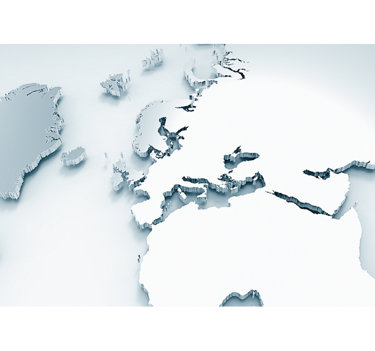 Fotomural 3D Mapa del mundo de efecto 3d - TenVinilo