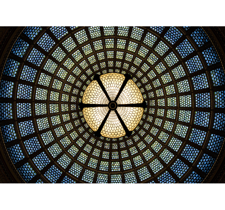 Fotomural arte clásico Landsape de vidrieras - TenVinilo