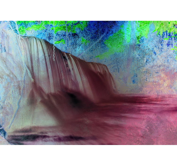 Fotomural cascada vista de cascada serena - TenVinilo