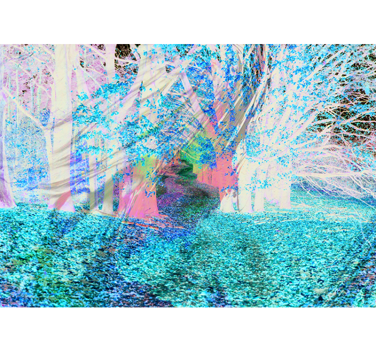 Papel mural bosque camino de otoño - TenVinilo