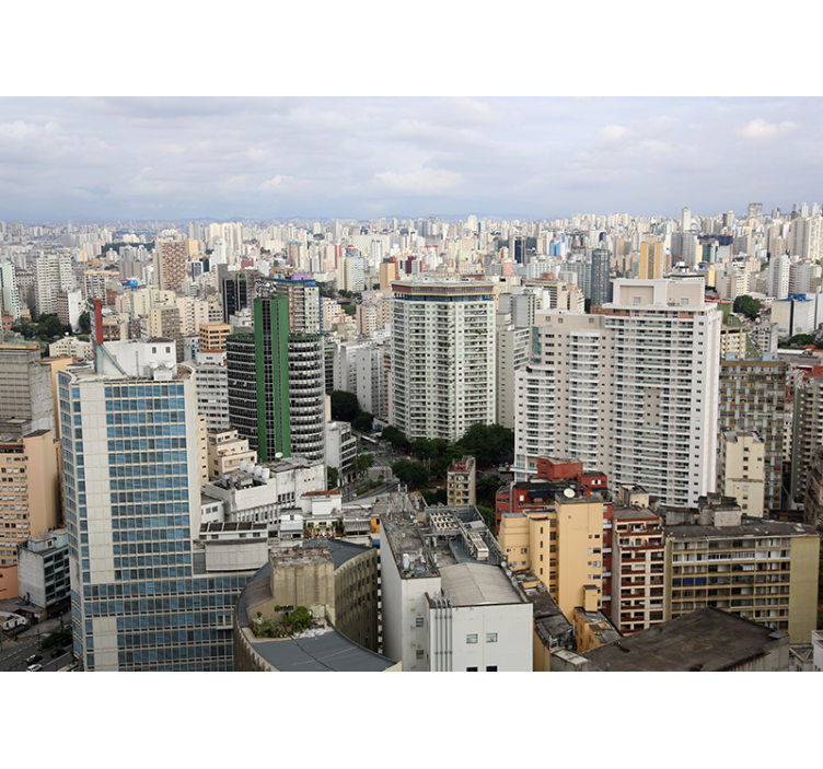 Papel mural ciudades perspectiva del paisaje urbano - TenVinilo