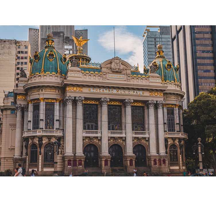 Papel mural ciudades arquitectura histórica del teatro - TenVinilo