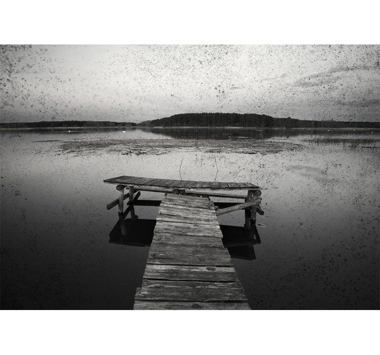 Papel mural paisajes reflejos en el muelle - TenVinilo