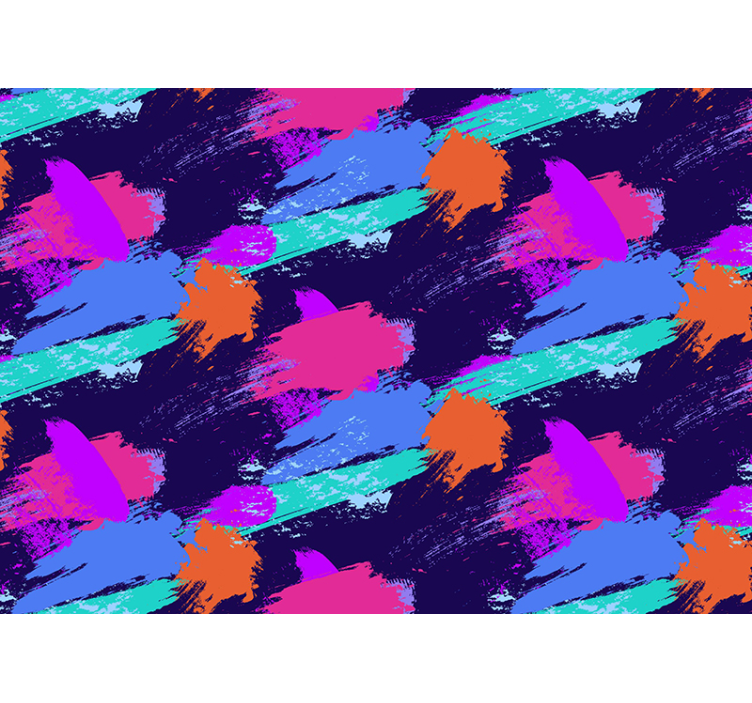 Mural abstracto trazos de pincel coloridos - TenVinilo