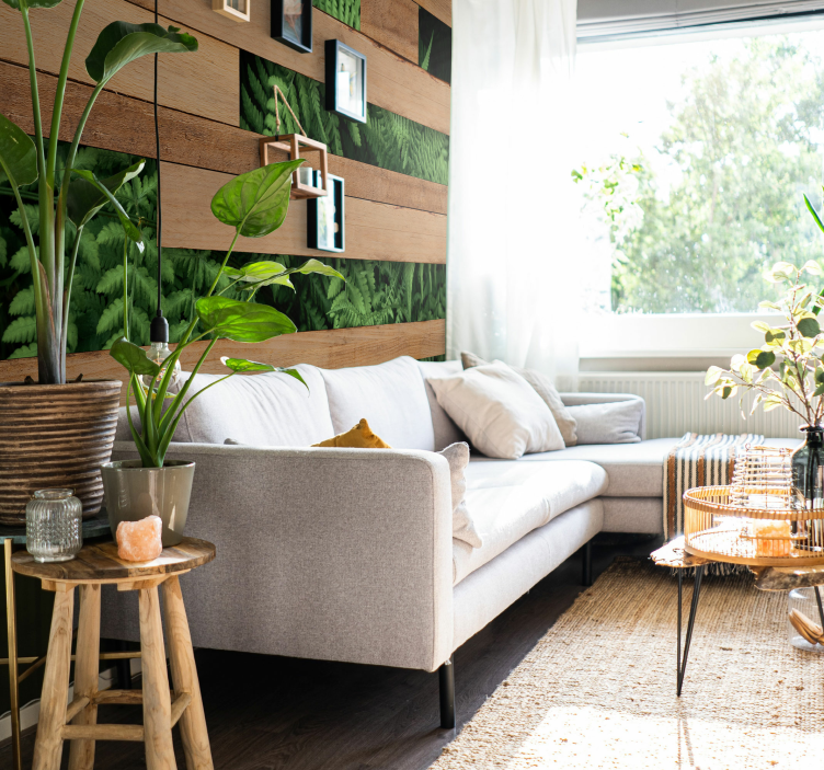 Papel mural naturaleza capas de vegetación exuberante - TenVinilo