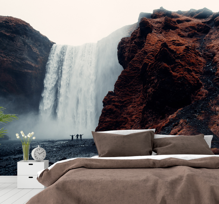 Fotomural cascada gran vista de la cascada - TenVinilo
