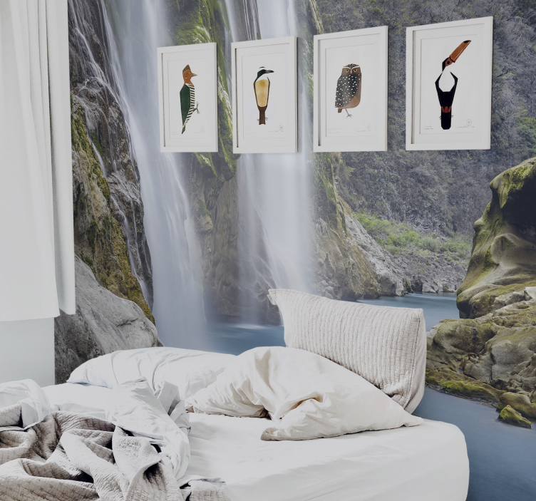 Fotomural cascada perspectiva de cascada serena - TenVinilo