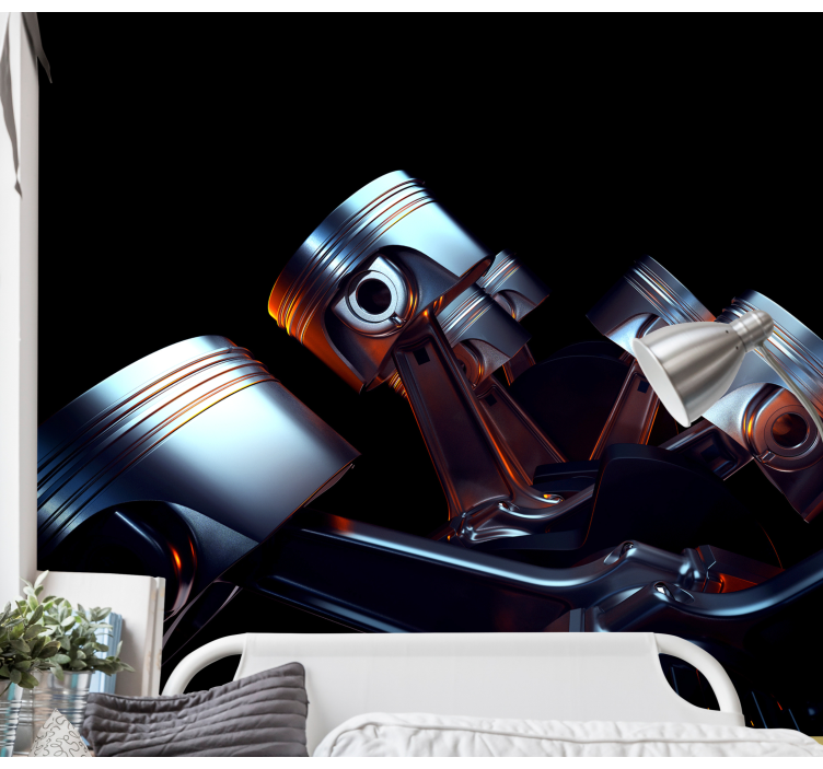 Fotomural de coche Motor de un - TenVinilo
