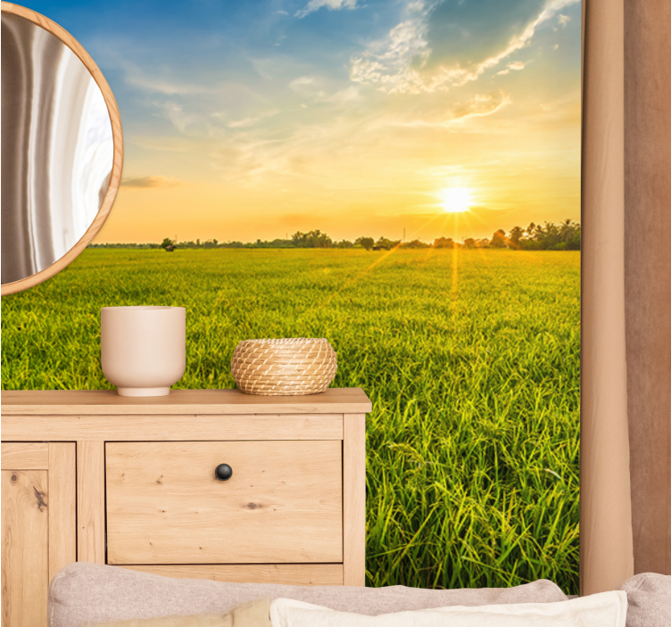 Fotomural naturaleza Campo de hierba fotografía estética - TenVinilo