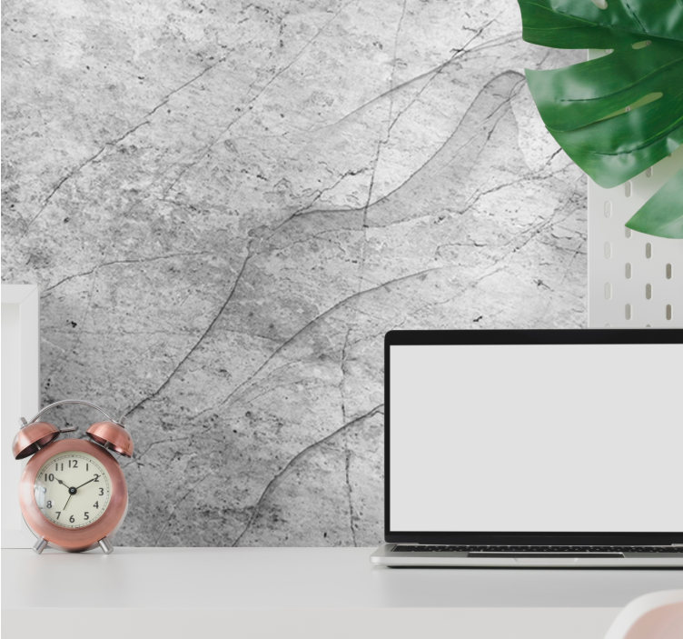 Fotomural baño Diseño de textura de mármol blanco negro - TenVinilo