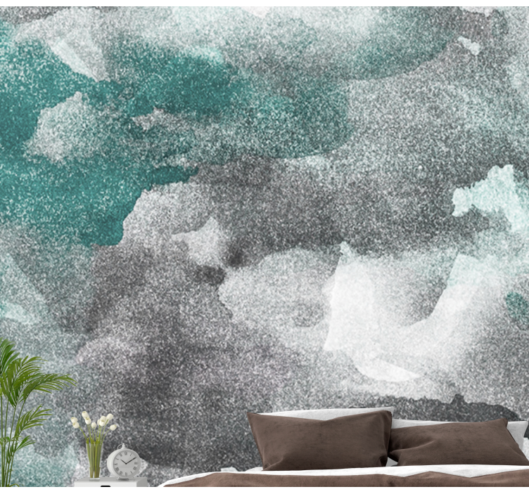 Fotomural habitación matrimonio Humo pintado con color - TenVinilo