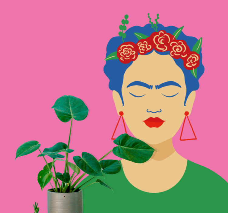 Fotomural arte urbano Diseño de arte pop de frida kahlo - TenVinilo