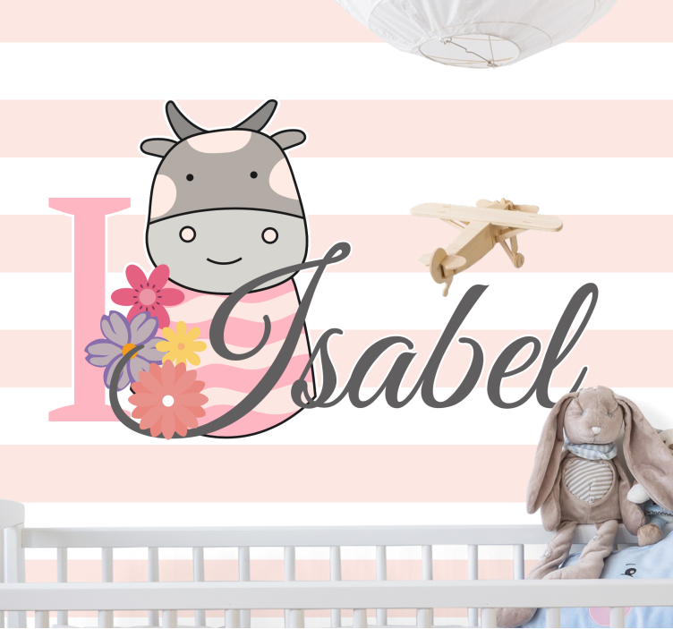 Mural de amor te amo vaca - TenVinilo