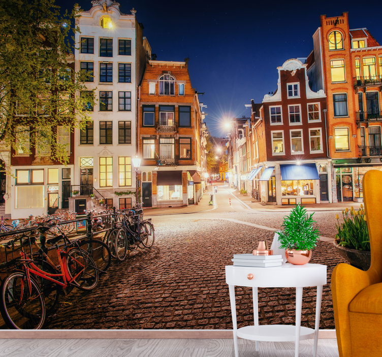 Mural de Ámsterdam calle encantadora - TenVinilo