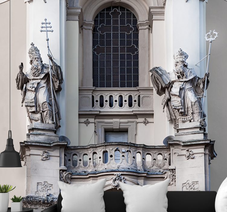 Mural de arte clásico estatuas de reyes - TenVinilo