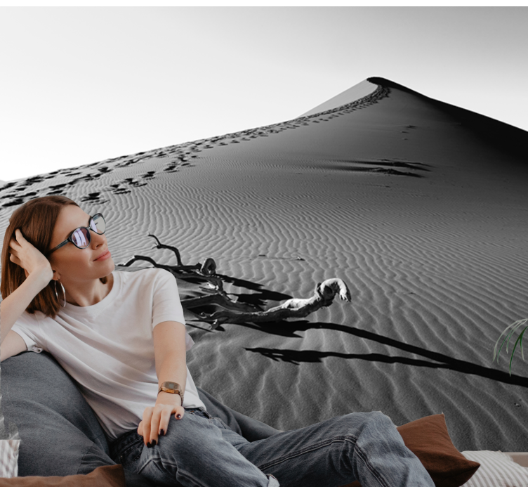 Mural desierto huellas en la arena - TenVinilo