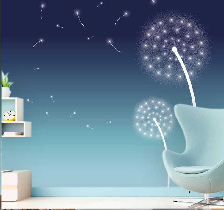 Mural diente de león brisa suave de diente de león - TenVinilo