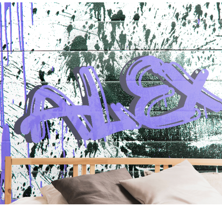 Mural graffiti etiqueta urbana personalizable - TenVinilo