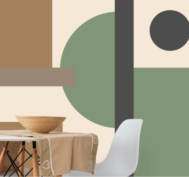 Fotomural abstracto Colores naturales arte geométrico - TenVinilo