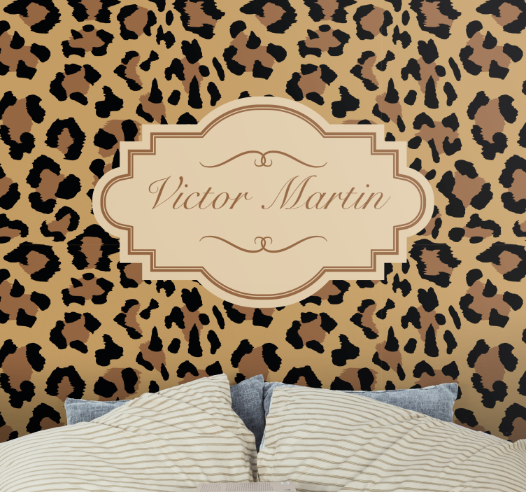 Fotomural personalizable Estampado de leopardo personalizado - TenVinilo