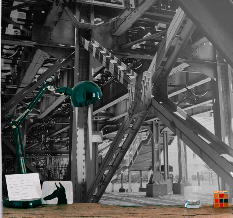 Papel mural ciudades diseño estructural urbano - TenVinilo