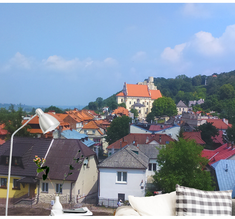 Papel mural ciudades encantador pueblo rural - TenVinilo