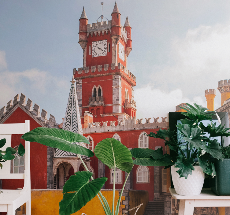 Papel mural ciudades histórica torre roja - TenVinilo